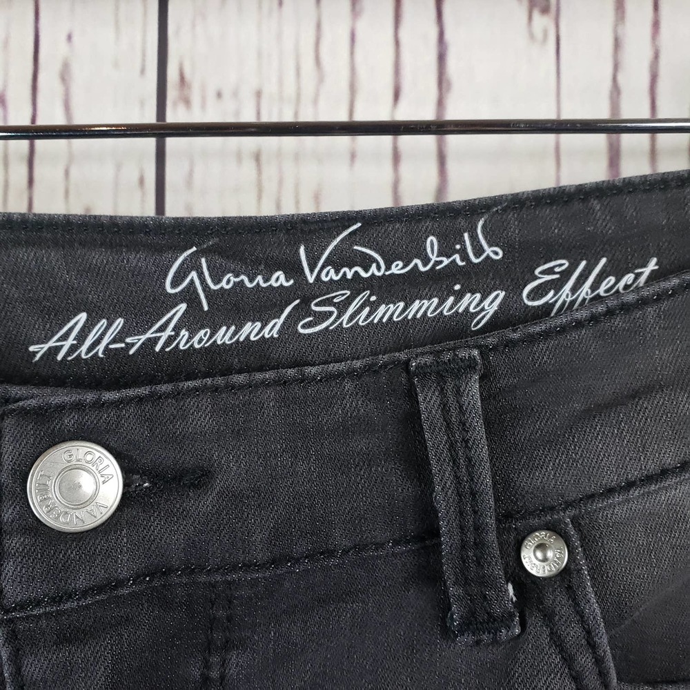 Gloria Vanderbilt All Around Slimming Jeans Womens Size 6 Bootcut Black - Picture 8 of 9